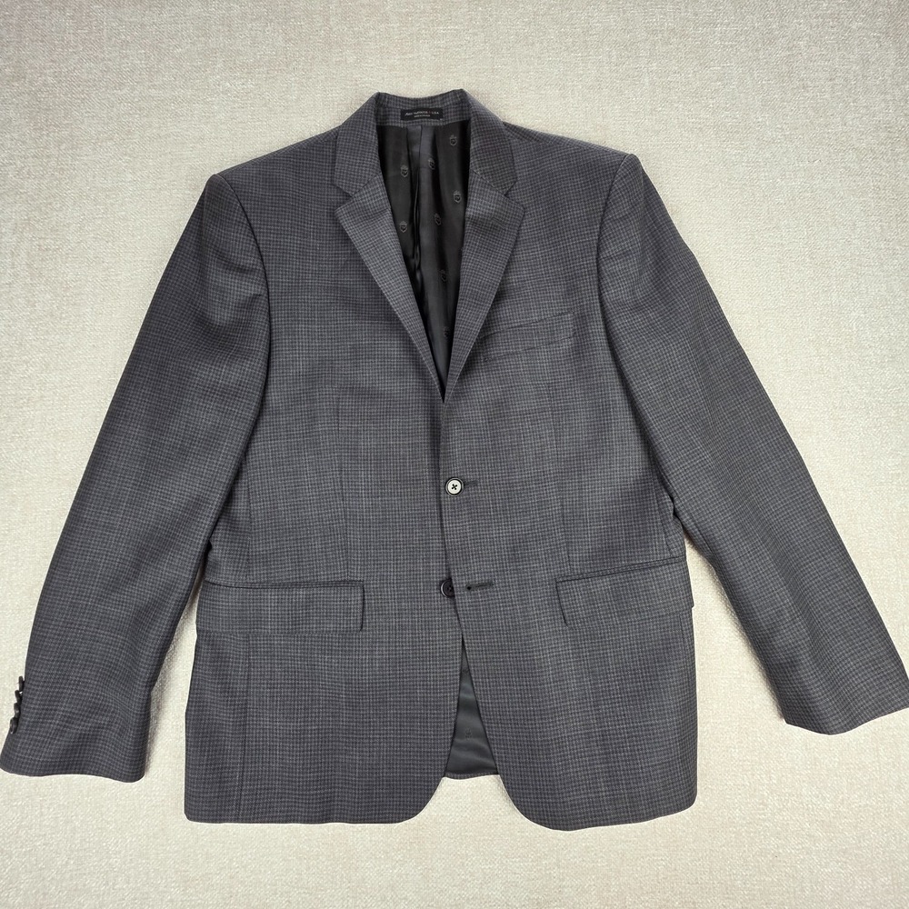John Varvatos USA Blazer Mens 40S Grey Micro Check 100% Wool Canada